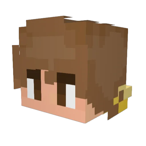Phorrx Minecraft avatar head, 3D render