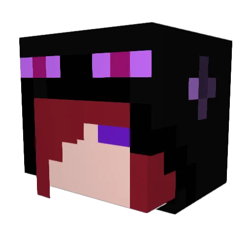 PhosFeel Minecraft avatar head, 3D render
