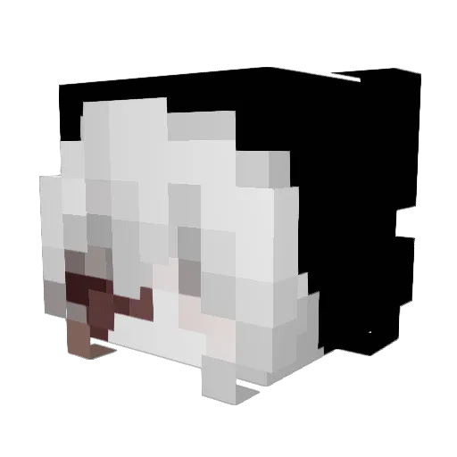 Phoskito_ Minecraft avatar head, 3D render