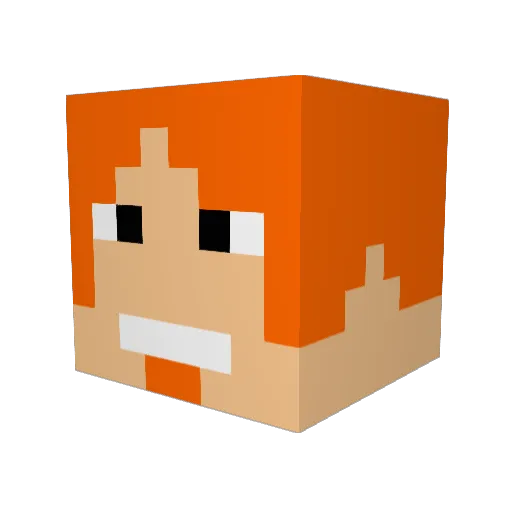 PhosphorusON Minecraft avatar head, 3D render