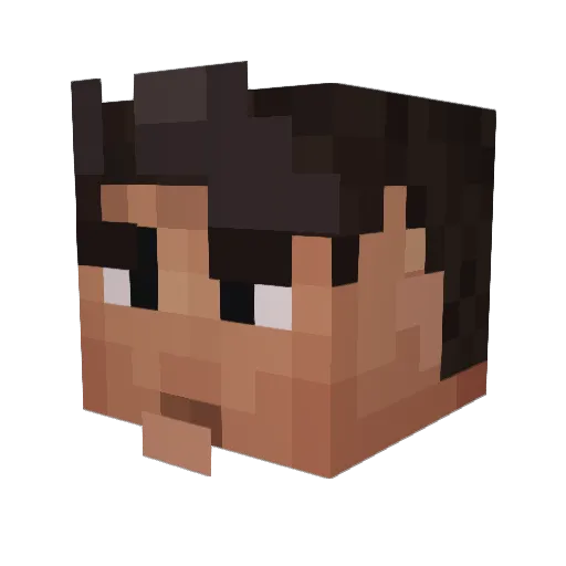 Photarius Minecraft avatar head, 3D render