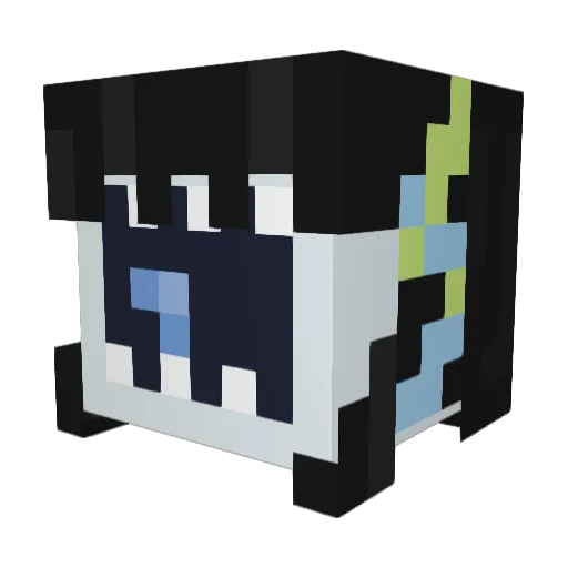 Photin Minecraft avatar head, 3D render