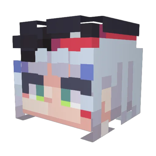 PhotonMaiden Minecraft avatar head, 3D render