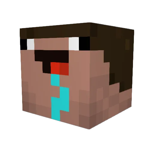 Photoribas Minecraft avatar head, 3D render