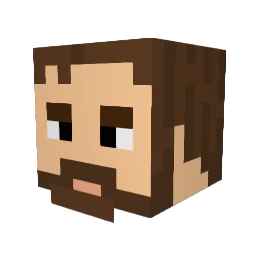 Photuin Minecraft avatar head, 3D render