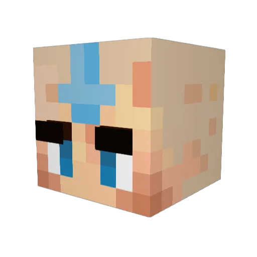 Phowecy Minecraft avatar head, 3D render