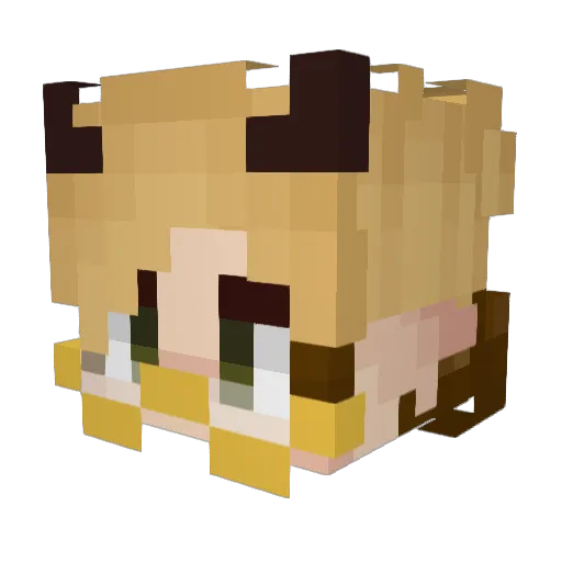 Phox921 Minecraft avatar head, 3D render
