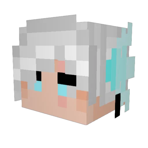 Phox_Cub Minecraft avatar head, 3D render