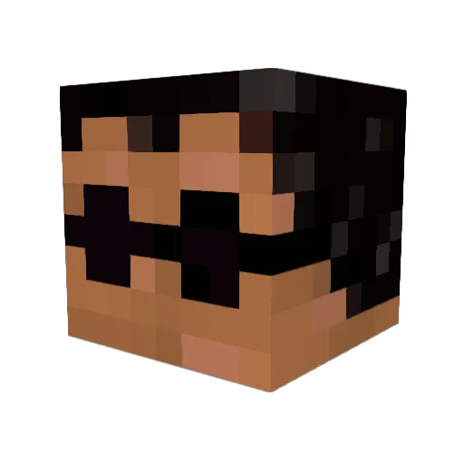 Phreakaphile Minecraft avatar head, 3D render