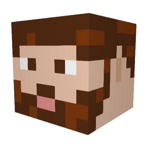 Phrezer Minecraft avatar head, 3D render