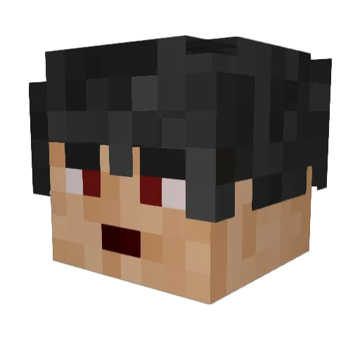 Phrugz Minecraft avatar head, 3D render