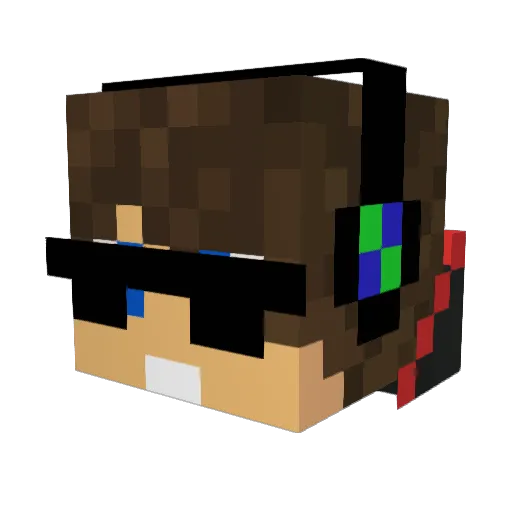 Phsola Minecraft avatar head, 3D render
