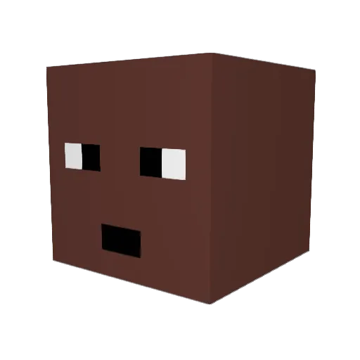 Phteviee Minecraft avatar head, 3D render