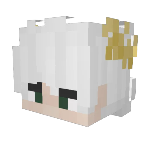 Phtya Minecraft avatar head, 3D render
