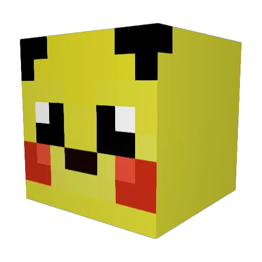 PhuMooon Minecraft avatar head, 3D render