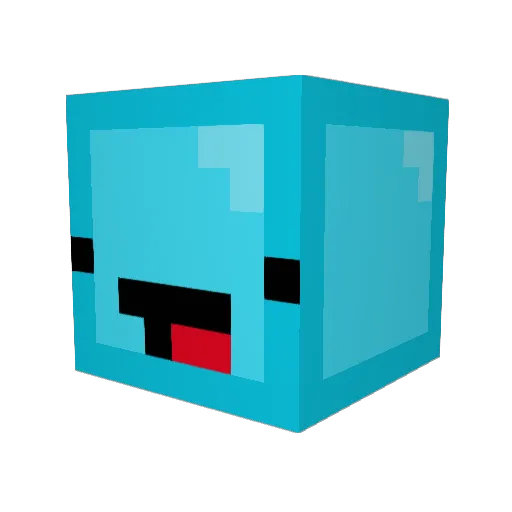 Phuji_ Minecraft avatar head, 3D render