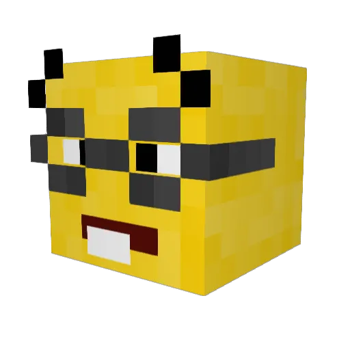 PhungNatic Minecraft avatar head, 3D render