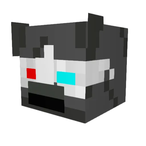 PhunkyRhino Minecraft avatar head, 3D render