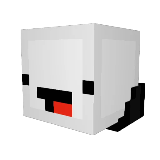 Phuoo Minecraft avatar head, 3D render