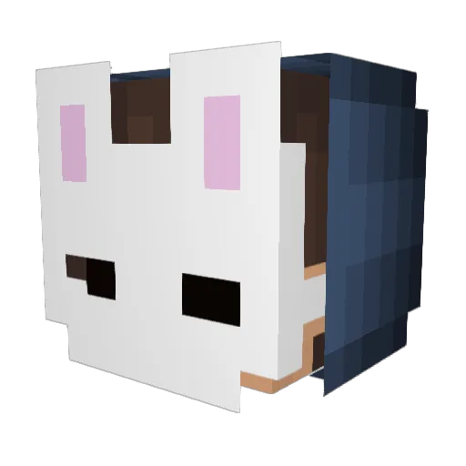 Phurry Minecraft avatar head, 3D render