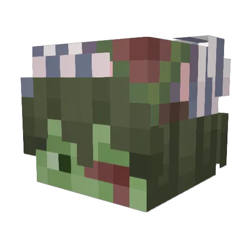 Phus_ Minecraft avatar head, 3D render