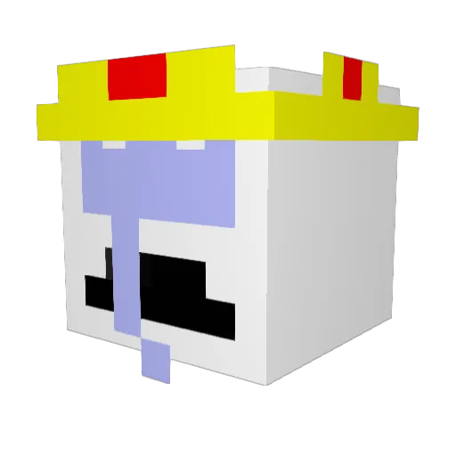 Phuwanet Minecraft avatar head, 3D render