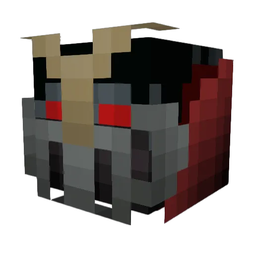 Phuyun Minecraft avatar head, 3D render