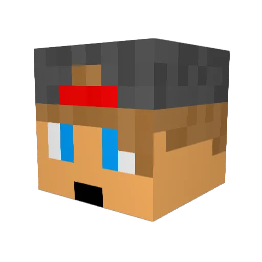 Phxsing Minecraft avatar head, 3D render