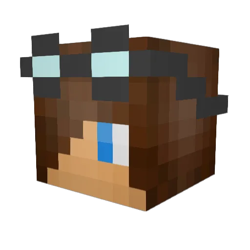 Phy5icsPlay3r Minecraft avatar head, 3D render