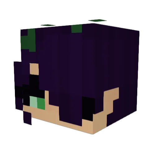 Phychee Minecraft avatar head, 3D render