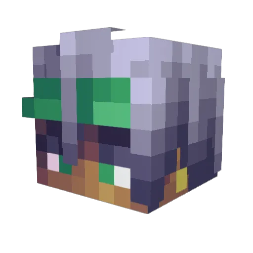Phyco_ Minecraft avatar head, 3D render