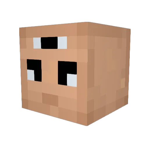 Phyenty Minecraft avatar head, 3D render
