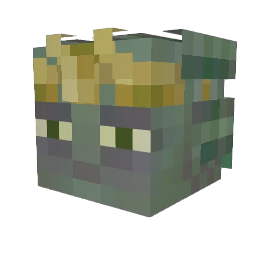PhyloGeeK Minecraft avatar head, 3D render
