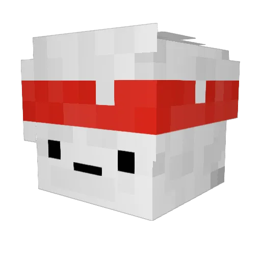 Phyloo Minecraft avatar head, 3D render