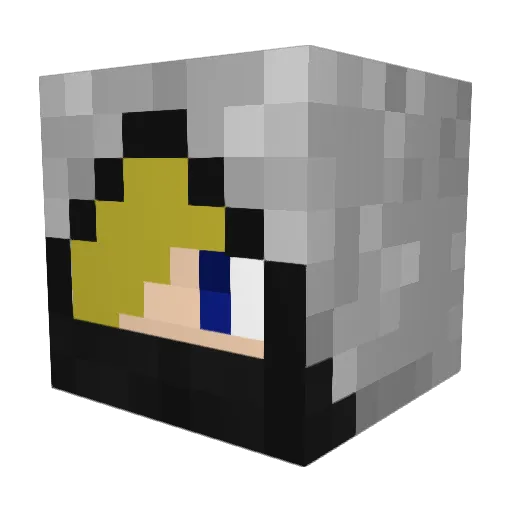 PhyrinxOld Minecraft avatar head, 3D render