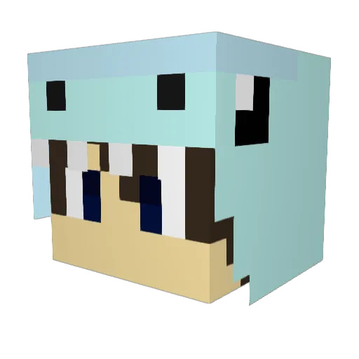 PhysicalStick Minecraft avatar head, 3D render