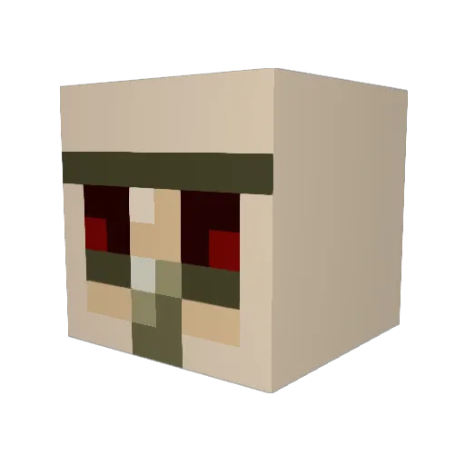 PhysicalXD Minecraft avatar head, 3D render