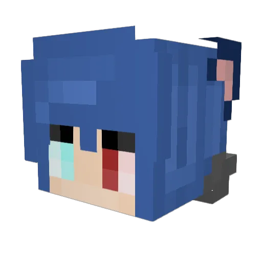 Physics2020 Minecraft avatar head, 3D render