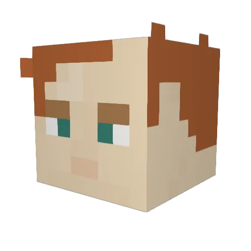 PhysicsBasedGame Minecraft avatar head, 3D render