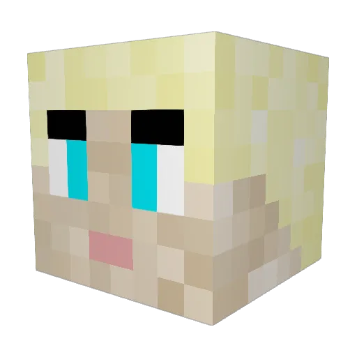 PhysicsMac Minecraft avatar head, 3D render