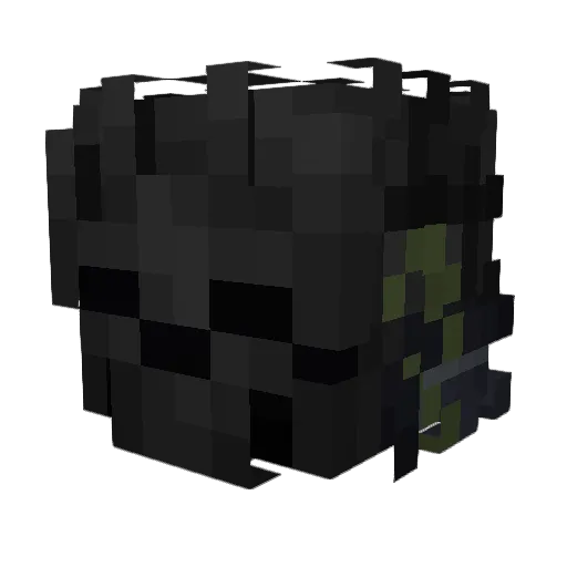 Phytik Minecraft avatar head, 3D render