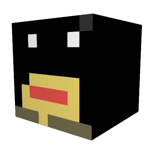 Pi11k Minecraft avatar head, 3D render