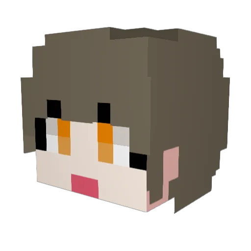 PiAction Minecraft avatar head, 3D render
