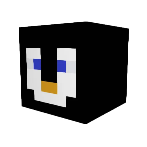 PiGUiN77 Minecraft avatar head, 3D render