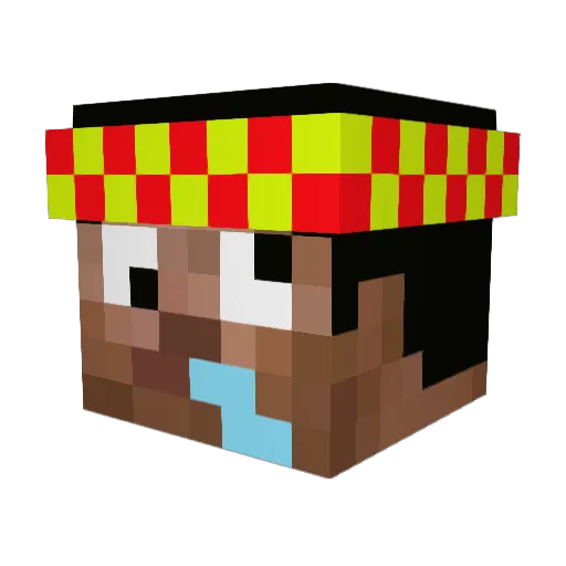PiGayy Minecraft avatar head, 3D render