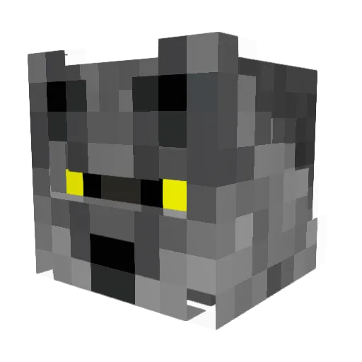 PiKaLaSh Minecraft avatar head, 3D render