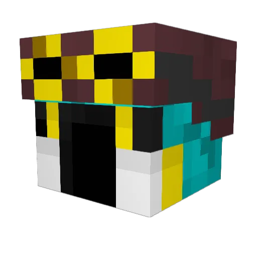 PiRatTik Minecraft avatar head, 3D render