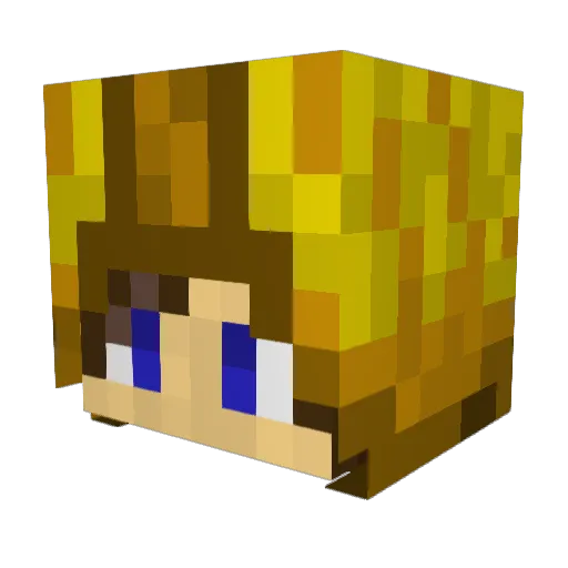 PiThrower Minecraft avatar head, 3D render