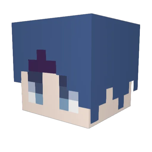 Pi_Bomb Minecraft avatar head, 3D render