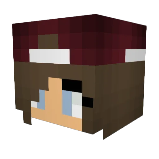 Pia2424 Minecraft avatar head, 3D render